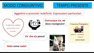 Italiano per stranieri Lezione 125 QUANDO USARE IL CONGIUNTIVO AGGETTIVI E PRONOMI INDEFINITI [upl. by Lyrred]