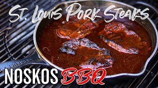 St Louis Pork Steaks schouderkarbonades in bier en barbecuesaus gegaard [upl. by Nabal]