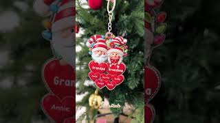 Personalized Grandparent Ornament Custom 115 Names Christmas Hanging Ornament Gift for NanaGrandpa [upl. by Pulchi]