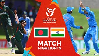 India v USA  Match Highlights  U19 CWC 2024 [upl. by Epifano]