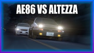 INITIAL D  AE86 VS ALTEZZA HIGH QUALITY [upl. by Parette332]