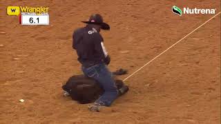 RFDTV The American Long Round TieDown Roping Winner [upl. by Alaecim]