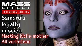 Mass Effect 2  Samara The ArdatYakshi  Meeting Nefs mother  All variations [upl. by Lalise]