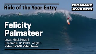 Felicity Palmateer at Jaws 1 2020 Ride of the Year Entry  WSL Big Wave Awards [upl. by Keifer392]