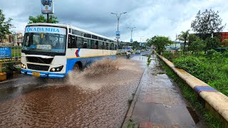 Mapusa Panjim Road Near Shri Dev Bodgeshwar Temple Has Been Floded [upl. by Ynamrej964]