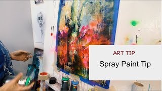 How to paint with fluorescent spray paint  Art Tip [upl. by Lion]