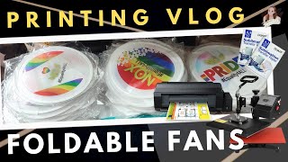 Sublimation Printing Vlog Personalized Foldable Fans [upl. by Dickson]