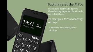 Punkt MP02  Factory Reset [upl. by Liagibba]