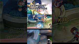 ITEM ZILONG 1 HIT AUTO SAVAGE 😱 mlbb mobilelegends shorts [upl. by Cloots746]