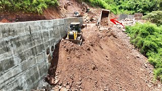 Impressive Nature of the Video Truck Bulldozer Team Takes a Detour On Mountain Road Building [upl. by Karlene97]