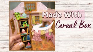 Cereal Box Can Make A Cute Miniature Bookcase [upl. by Nnayelsel]