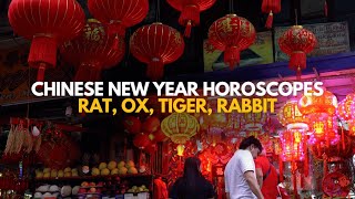 Chinese New Year horoscopes Rat Ox Tiger Rabbit [upl. by Juanita]