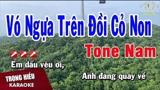 Karaoke Vó Ngựa Trên Đồi Cỏ Non Tone Nam Nhạc Sống  Trọng Hiếu [upl. by Yedok163]