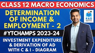 Investment Expenditure amp AD  Determination of Income amp Employment  2  Class 12  Macro Economics [upl. by Kassey]