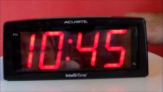 AcuRite 13003A2 Large Display IntelliTime Digital Alarm Clock [upl. by Lalittah]