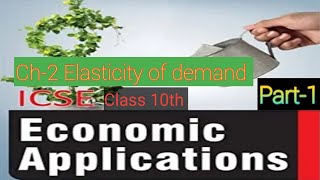 Elasticity of demand Chapter2 ICSE Class Xth Part1 [upl. by Vivi285]