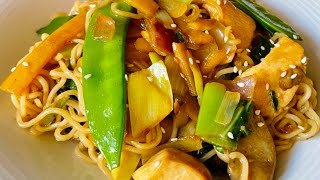 Stir Fry Noodles with Teriyaki Sauce shorts [upl. by Hanzelin616]