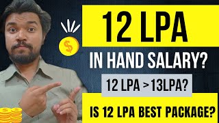 12 LPA In Hand Salary  Reality Of 12 LPA  Tax Calculation For 12 lakhs  CTC Vs In Hand Salary [upl. by Persian]