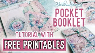 Pocket Booklet Tutorial  All the Printables for Free [upl. by Nile]