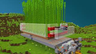 Automatic Flying Bamboo Farm With Crafting In Minecraft 121 [upl. by Acemaj]