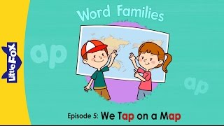 Word Family ap  Word Families 5  We Tap on a Map  Phonics  Little Fox  Animated Stories [upl. by Doreg]