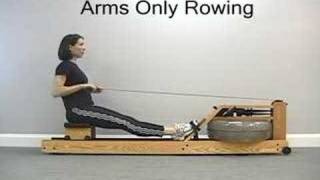 WaterRower Rowing Technique  Arms Only Rowing [upl. by Dnaltiac]