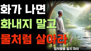 화가 나면 화내지 말고 물처럼 살아라  노자  오디오북  인생조언  노후준비  좋은글  고요한 가르침반복 [upl. by Rosner]