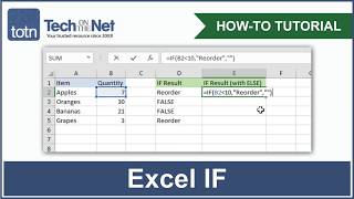 How to use the IF function in Excel [upl. by Aneert]