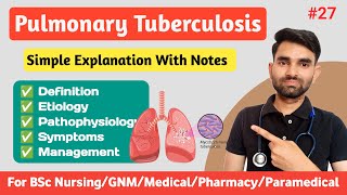 Pulmonary Tuberculosis in Hindi  Causes Symptoms And Management of Pulmonary Tuberculosis [upl. by Monte418]