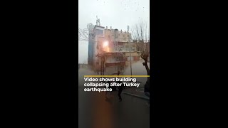 Video shows building collapsing after Turkey quake  Al Jazeera Newsfeed [upl. by Darell]