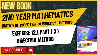 12 Class Mathematics  Exercise 121 Chapter 12Pt 3 Introduction to Numerical Method  New Book [upl. by Xenophon]