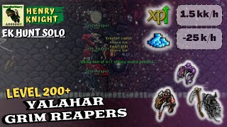 TIBIA EK HUNT SOLO 141 GRIM REAPERS YALAHAR YALAHAR CEMETERY QUARTER [upl. by Assila]