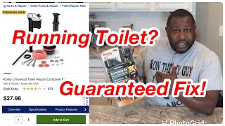 DIY  GUARANTEED Fix For A Running Toilet  Korky Universal Toilet Repair Complete Kit [upl. by Alessandro]