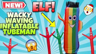 New ELF TUBEMAN Wacky Waving Inflatable Mini Tube Man Christmas 2020 inflatable elf [upl. by Enaz754]