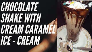 Chocolate Shake with Cream Caramel Ice Cream  Milkshake Recipe  Simple amp Quick Recipe [upl. by Denton425]