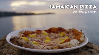 ITALIAN JAMAICAN PIZZA BY ITALIAN CHEF ON THE BEACH ACKEE amp LOBSTER [upl. by Hasen]