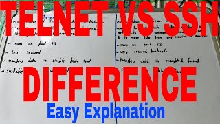 Telnet vs SSHDifference between telnet and sshSSH and Telnet DifferenceDifference ssh and telnet [upl. by Rai]