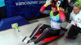 Felix Loch GER Wins Mens Luge Gold  Vancouver 2010 Winter Olympics [upl. by Eboh860]