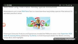 A PAW Patrol holiday special being simply announced [upl. by Treb]