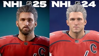 NHL 25  Player Faces Comparison NHL 24 [upl. by Ahola874]