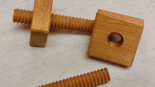 Make wood screw yourself in 3 minutes  Holzgewinde selber machen in 3 Minuten [upl. by Liahkim]