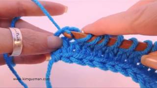 Tunisian Crochet Widening Rows Increasing Stitches [upl. by Auoh]