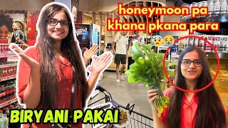 First time Biryani pakai Vu b honeymoon pa 🙈😂  grocery shopping in Bali vlog [upl. by Flanders58]