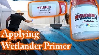 Wetlander Primer Application on Aluminum Riveted Jon Boat [upl. by Mllly]