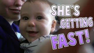 Crawling So Fast  Family Baby Vlogs [upl. by Ennyroc]