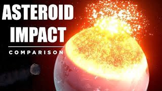 ASTEROID IMPACT Comparison 🌑💥 [upl. by Marquet]