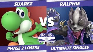 Pound 2019 SSBU  MTS Suarez Yoshi VS HO3K Ralphie Wolf Smash Ultimate Phase 2 Losers [upl. by Halstead854]