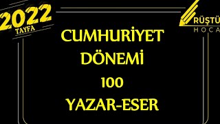 Cumhuriyet Dönemi  100 YazarEser  RÜŞTÜ HOCA [upl. by Akemot]