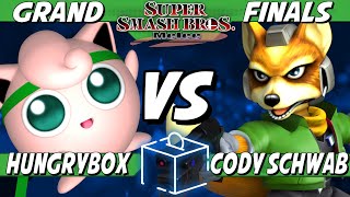 Coinbox 54  Hungrybox Jigglypuff vs Cody Schwab Fox Grand Finals  Smash Melee [upl. by Yarezed298]