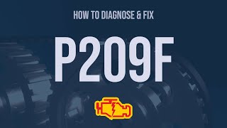 How to Diagnose and Fix P209F Engine Code  OBD II Trouble Code Explain [upl. by Aipmylo195]